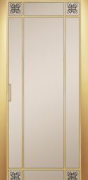 Двери ALUM №11, Алюминиевый профиль золото