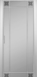 Двери ALUM №11, Алюминиевый профиль хром