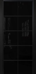 Двери ALUM №9, Алюминиевый профиль черный
