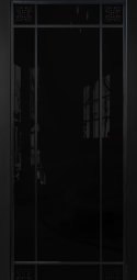 Двери ALUM №11, Алюминиевый профиль черный