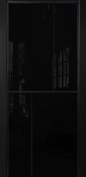Двери ALUM №6, Алюминиевый профиль черный
