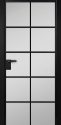 Двери ALUM №9, Алюминиевый профиль черный