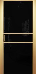 Двери ALUM №2, Алюминиевый профиль золото