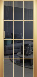 Двери ALUM №10, Алюминиевый профиль золото