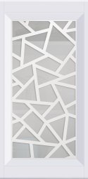 Фасады фрезерованные с решеткой, эмаль белая