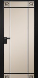 Двери ALUM №11, Алюминиевый профиль черный