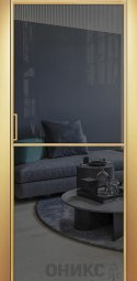 Двери ALUM №1, Алюминиевый профиль золото