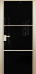 Двери ALUM №3, Алюминиевый профиль черный
