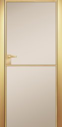 Двери ALUM №1, Алюминиевый профиль золото