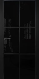 Двери ALUM №7, Алюминиевый профиль черный