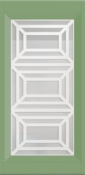 Фасады фрезерованные с решеткой, эмаль RAL 6021