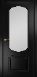 Венеция фрезерованная, раздвижная дверь, эмаль черная