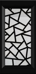 Фасады фрезерованные с решеткой, эмаль черная